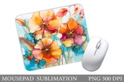 Flowers Mouse Pad Sublimation. Flowers Mouse Pad Design Product Image 1