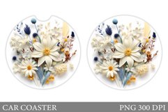Flowers Car Coaster. Wildflowers Car Coaster Product Image 1