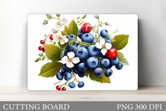 Berries Cutting Board. Flowers Cutting Board Design Product Image 1
