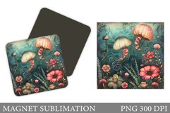 Jellyfish Magnet Sublimation. Sea Magnet Design Product Image 1
