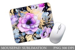 Flowers Mouse Pad Sublimation. Floral Mouse Pad Design Product Image 1