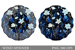 Flowers Wind Spinner Design. Floral Wind Spinner Sublimation Product Image 1