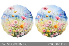 Summer Flowers Wind Spinner. Wildflowers Wind Spinner Product Image 1