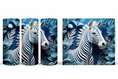 Zebra Tumbler Wrap Sublimation. Zebra Tumbler Wrap Design Product Image 2