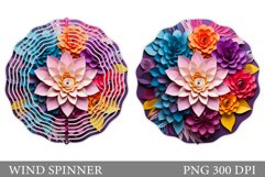 3D Flowers Wind Spinner. Flowers Wind Spinner Design Product Image 1