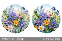 Flowers Wind Spinner Design. Quilling Flowers Wind Spinner Product Image 1