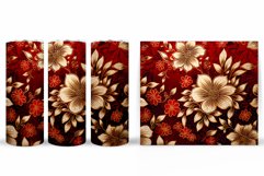Gold Flowers Tumbler Design. Shimmer Flowers Tumbler Product Image 2