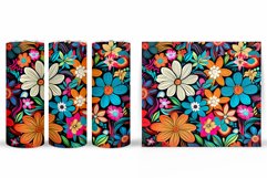 Flowers Tumbler Wrap Design. Floral Tumbler Sublimation Product Image 2