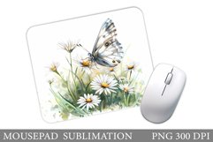 Butterfly Mouse Pad Design. Flowers Mouse Pad Template Product Image 1