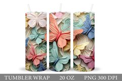 Colorful Butterflies Tumbler. Butterfly Tumbler Design Product Image 1