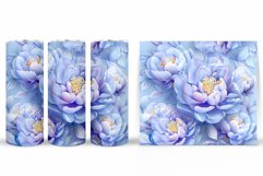 Peony Tumbler Wrap Design. Flowers Tumbler Sublimation Product Image 2