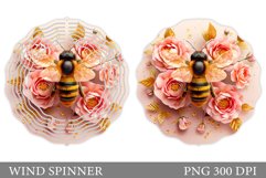 Bee Wind Spinner Design. Summer Wind Spinner Sublimation Product Image 1