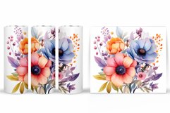 Flowers Tumbler Design. Flowers Tumbler Sublimation Product Image 2