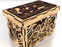 Happy Mother's Day Gift Box SVG Laser Cut Files - Floral Box Product Image 2