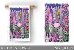 Flowers Kitchen Towel. Flowers Kitchen Towel Design Product Image 1