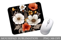 Flowers Mouse Pad Sublimation. Wildflowers Mouse Pad Design Product Image 1