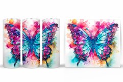 Colorful Butterfly Tumbler. Butterfly Tumbler Sublimation Product Image 2