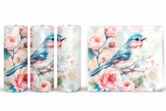 Bird Tumbler Sublimation. Summer Tumbler Wrap Design Product Image 2