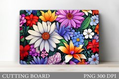Flowers Cutting Board. Floral Cutting Board Design Product Image 1