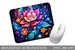 Flowers Mouse Pad Sublimation. Floral Mouse Pad Design Product Image 1