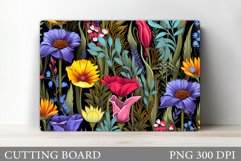 Flowers Cutting Board. Flowers Kitchen Cutting Board Design Product Image 1