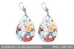 Flowers Teardrop Earring. Flowers Earring Design Product Image 1