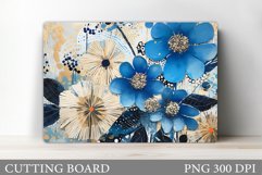 Flowers Cutting Board. Kitchen Cutting Board Template Product Image 1