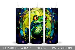 Frog Tumbler Wrap Design. Stained Glass Frog Tumbler Wrap Product Image 1