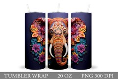 Elephant Quilling Tumbler. Elephant Tumbler Design Product Image 1
