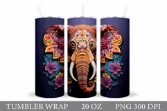 Elephant Quilling Tumbler. Elephant Tumbler Design Product Image 1