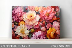 Flowers Cutting Board. 3D Flowers Cutting Board Sublimation Product Image 1