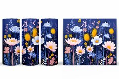 Flowers Tumbler Wrap Design. Sublimation Tumbler Flowers Product Image 2