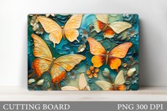 Butterflies Cutting Board. Kitchen Cutting Board Sublimation Product Image 1