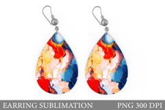 Abstract Earring Sublimation. Abstract Earring Design Product Image 1