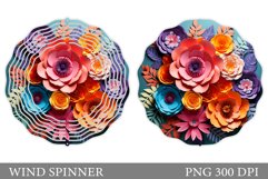 3D Flowers Wind Spinner Design. Summer Wind Spinner Product Image 1