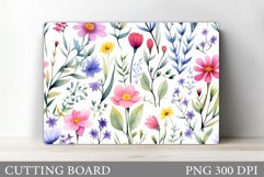 Wildflowers Cutting Board. Kitchen Cutting Board Design Product Image 1