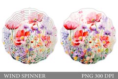 Flowers Wind Spinner Design. Wildflowers Wind Spinner Product Image 1