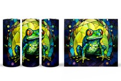Frog Tumbler Wrap Design. Stained Glass Frog Tumbler Wrap Product Image 2