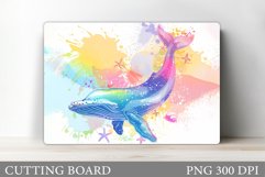Whale Cutting Board. Sea Cutting Board Sublimation Product Image 1