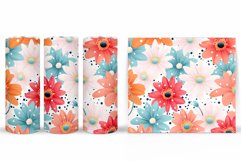 Flowers Tumbler Design. Summer Tumbler Sublimation Product Image 2