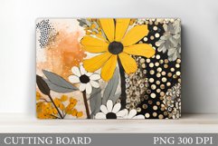 Flowers Cutting Board Design. Cutting Board Sublimation Product Image 1