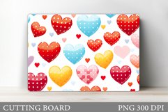 Hearts Cutting Board Design. Hearts Kitchen Cutting Board Product Image 1