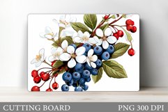 Berries Cutting Board. Flowers Kitchen Cutting Board Product Image 1