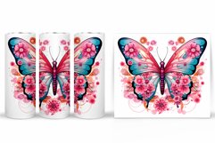 Butterfly Tumbler Sublimation. Butterfly Tumbler Design Product Image 2