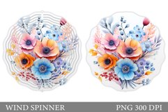 Wildflowers Wind Spinner Design. Floral Wind Spinner Product Image 1