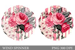 Floral Wind Spinner Sublimation. Flowers Wind Spinner Design Product Image 1