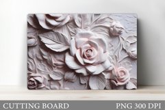 Roses Cutting Board. Flowers Cutting Board Sublimation Product Image 1