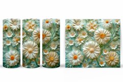 3D Flowers Tumbler Design. Flowers Tumbler Wrap Sublimation Product Image 2