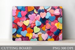 Hearts Cutting Board Design. Hearts Kitchen Cutting Board Product Image 1