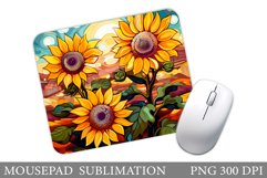 Sunflowers Mouse Pad Design. Summer Flowers Mouse Pad Product Image 1
